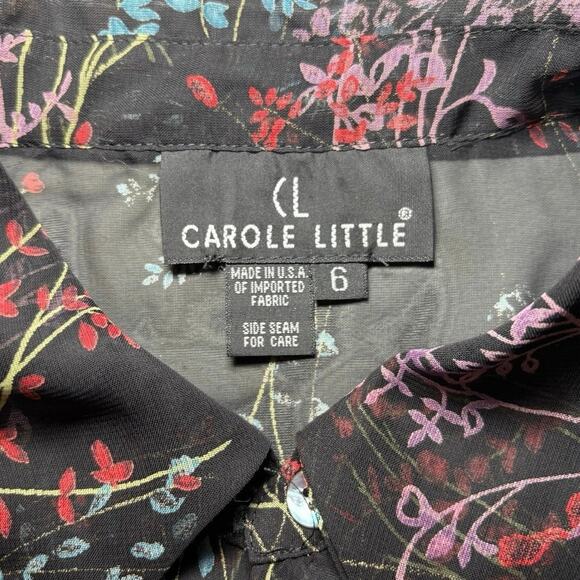 Vintage Carole Little Mesh Button Down Shirt Size 6 - Picture 3 of 7